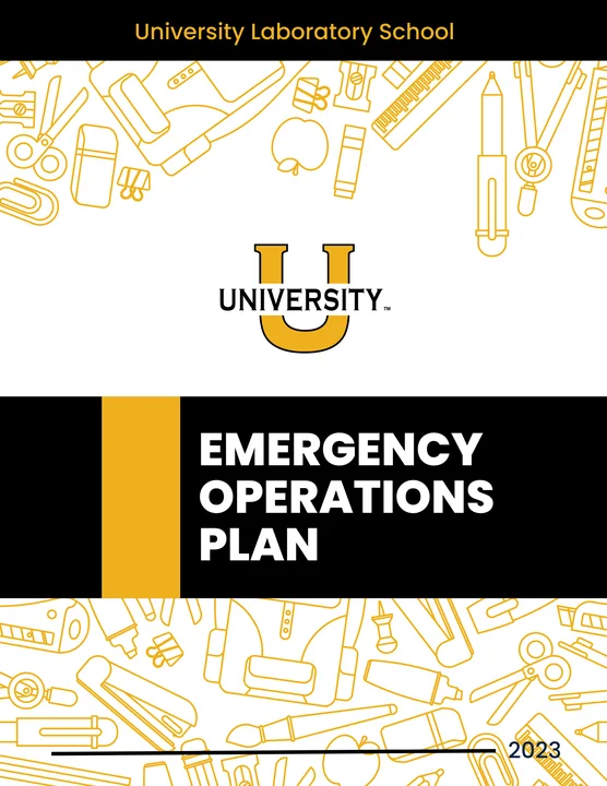 Cover of a school emergency operations plan