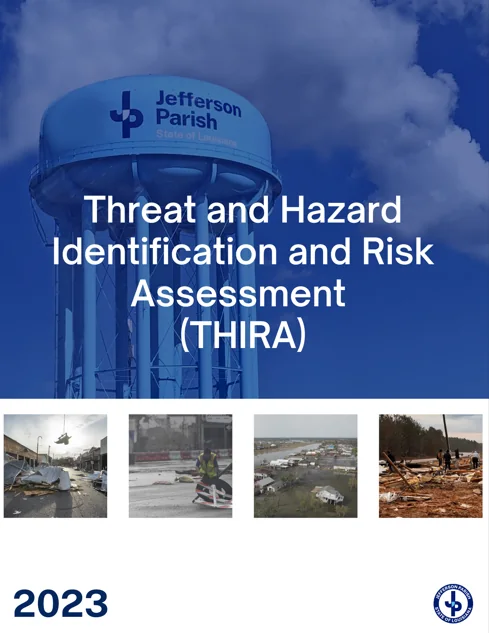 Cover of a 2023 Jefferson Parish Threat and Hazard Identification and Risk Assessment